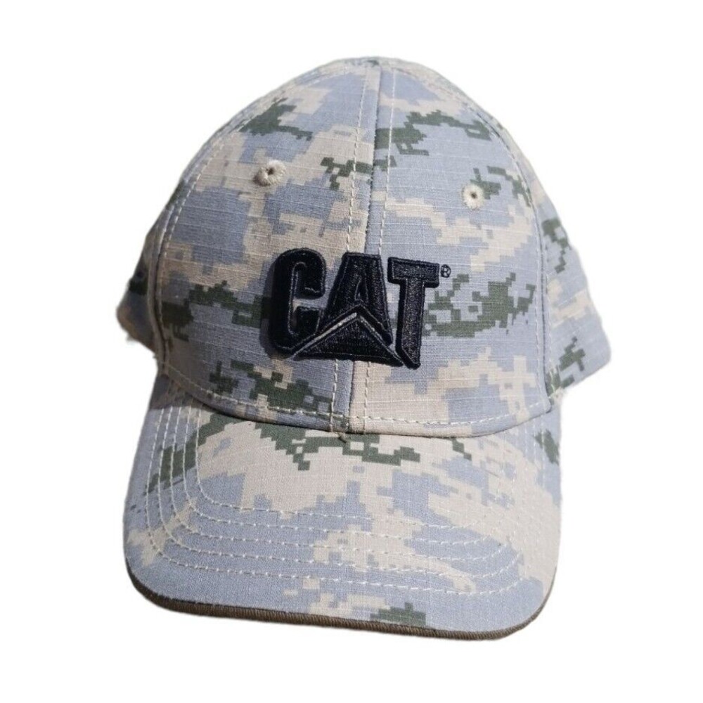Caterpillar CAT Equipment Adjustable Strap-Back Cap/Hat‎ Brown Camouflage